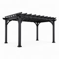 Pergola en aluminium noir 3x4m