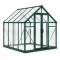 Serre en aluminium et verre trempé vert 4mm