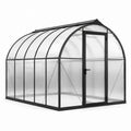 Serre de jardin en polycarbonate et aluminium avec porte