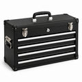 Boîte à outils noire en métal à 4 tiroirs