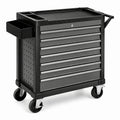 Chariot à outils en métal avec 7 tiroirs verrouillables et roulettes en caoutchouc
